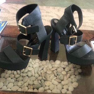 Charles and Keith platform sandal buckle and sexy